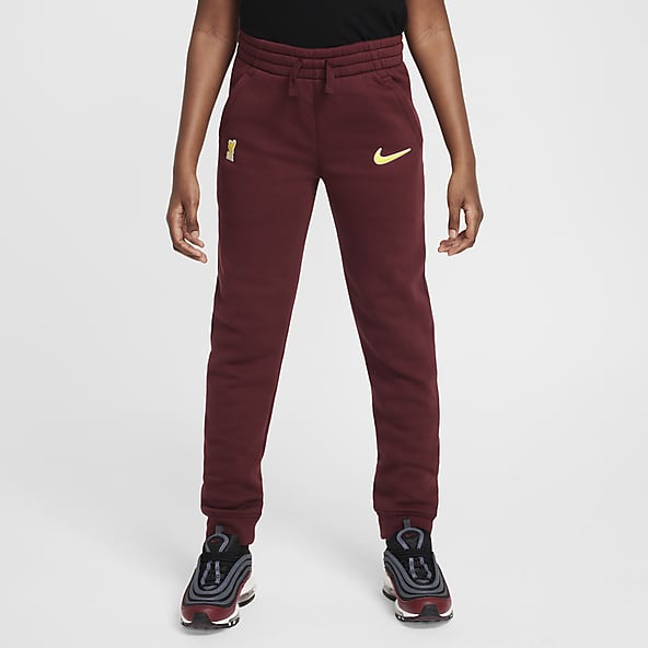 Red nike fleece joggers top